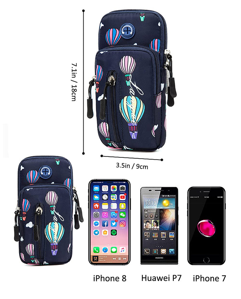 [Australia - AusPower] - Ozmego Women's Armbands Crossbody Cellphone Key Holder Pouch Bags for Running Street Travelling Cycling Black 1 