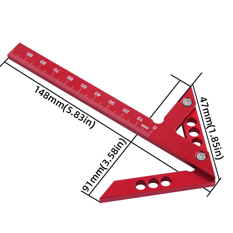 [Australia - AusPower] - Center Line Scriber, Aluminum Alloy Center Finder, Woodworking Marking Tool with 45 Degree Angle Scribing Gauge, Center Finding for Discs and Shafts 