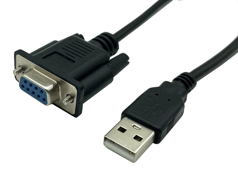 [Australia - AusPower] - Dafensoy USB to RS232 Serial Adapter, USB A Male to DB9 Pin Female Serial Converter Cable,Suitable for Connecting Computers and Various Serial Devices - Black 1.8M/6Feet 