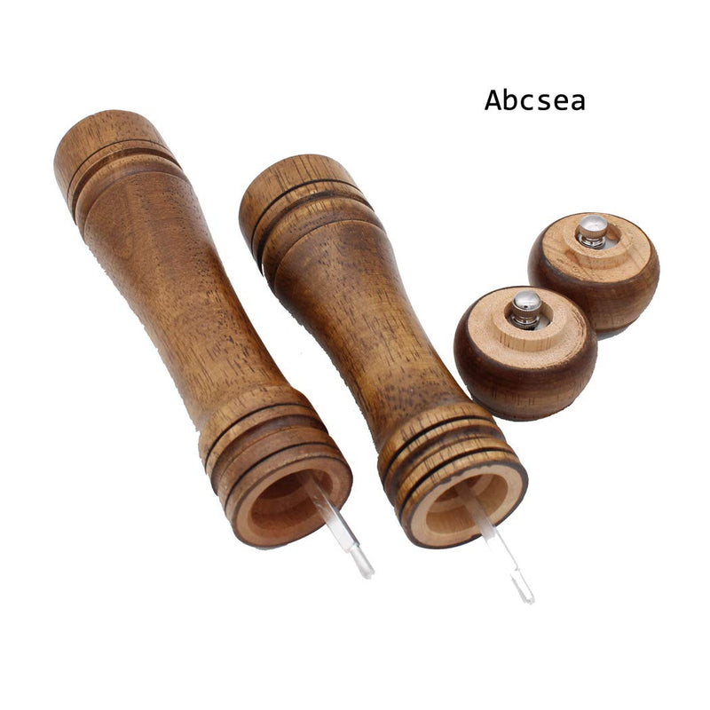 [Australia - AusPower] - Abcsea oak salt and pepper grinder mills wooden, pepper grinder and salt shaker sets,a 8 in. and a 10 in. 8and10in. 