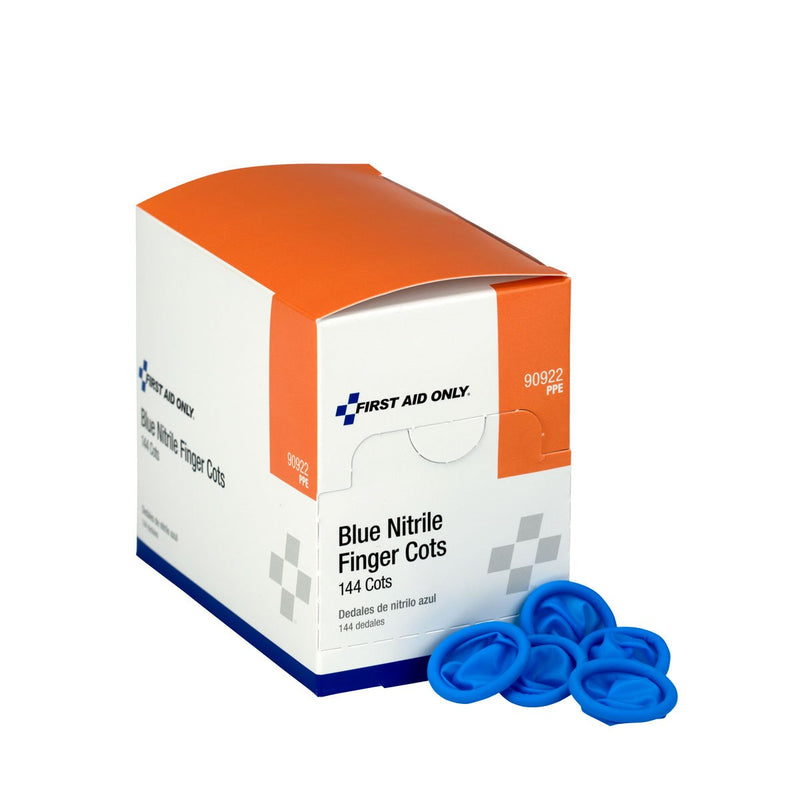 [Australia - AusPower] - First Aid Only Nitrile Finger Cots, 144 Piece Finger Protectors (90922) 
