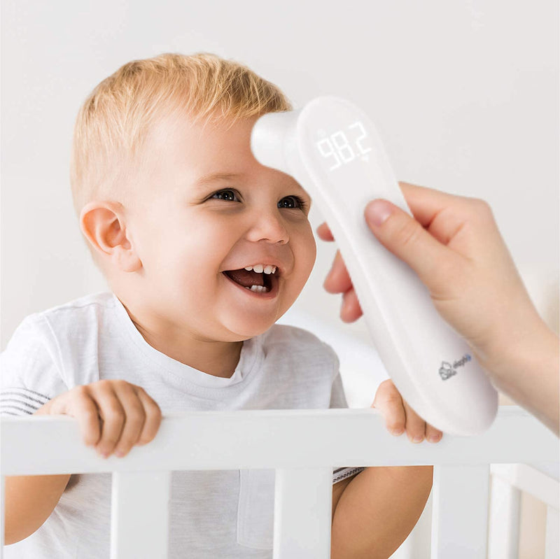 [Australia - AusPower] - Elepho eTherm Ear & Forehead Thermometer | Infrared & Digital Thermometers for Adults, Kids, Babies & Infants | Instantly & Accurately Reads Temperature | Slim Design, Easy to Read Large LCD Display… 