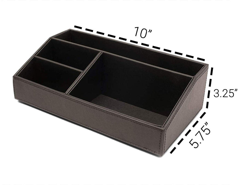 [Australia - AusPower] - Armory by Castle - Leatherette Desk Organizer Caddy - Clutter Organizer for Office, Home, Personal, Employee Office Supplies and Accessories (All-in-one Organizer - Stackable) 