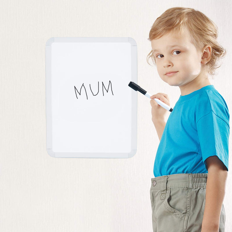 [Australia - AusPower] - Magnetic Dry Erase White Board 8.5" x 11" with Magnetic Marker, Whiteboard for School, Home Office, Locker, Refrigerator, Kitchen, Dorm Room, Educational (White Medium) White Medium 