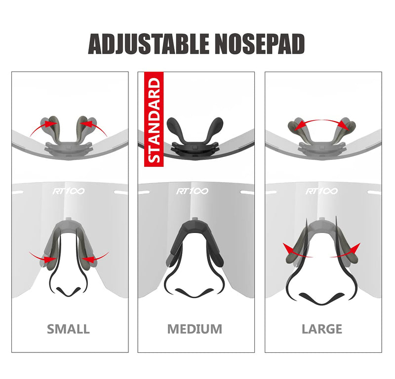 [Australia - AusPower] - RIDE YOUR WAY RT100 Professional wrap around Frameless Cycling Sunglasses for Men and Women Black Alu. Grey-smoke 