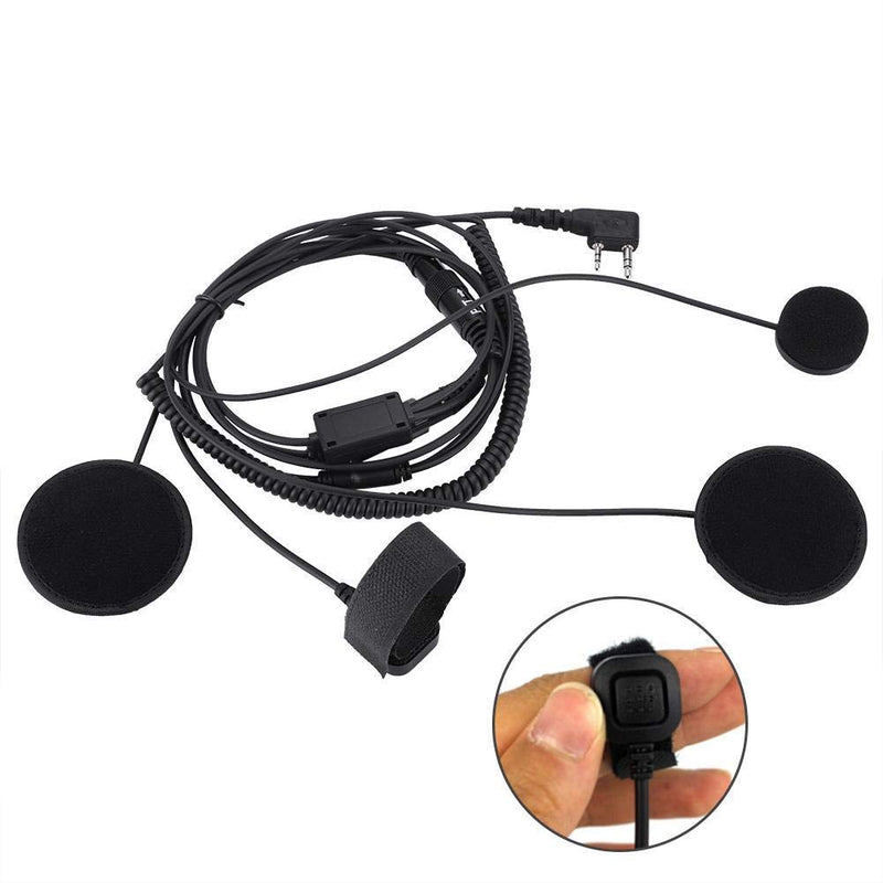 [Australia - AusPower] - Motorcycle Helmet Intercom Headset with PPT Microphone Speakers K Connector, Noise Cancelling Headphone, Compatible with Kenwood for Retevis HYT Walkie Talkie 