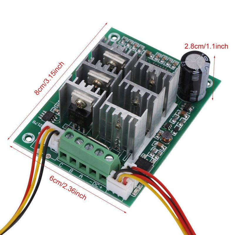 [Australia - AusPower] - DC 5V-36V Brushless Motor Speed Controller Board 15A 3-Phase CW CCW Reversible Switch Regulator Module 