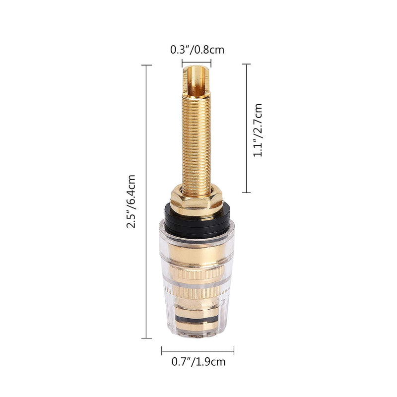 [Australia - AusPower] - 2 Pairs 4mm Banana Plug Socket Connector Binding Post for Amplifier Speaker Terminal Socket Connector & Audio Video Cable Plugs & Adapter Large-Long 