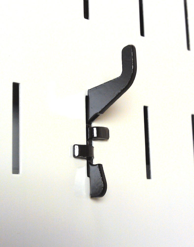 [Australia - AusPower] - Wall Control Pegboard Standard Slotted Hook Pack - Slotted Metal Pegboard Hooks for Wall Control Pegboard and Slotted Tool Board – Black 