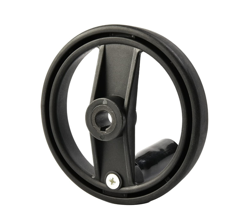 [Australia - AusPower] - Othmro 1Pcs Hand Wheel 12mm Center Hole Diameter 125mm Handwheel Diameter Black 2 Spoked Lathe Handwheel Round Three Hand Wheel with Revolving Handle for Lathe Milling Machine Grinders 1pcs 12 125mm 