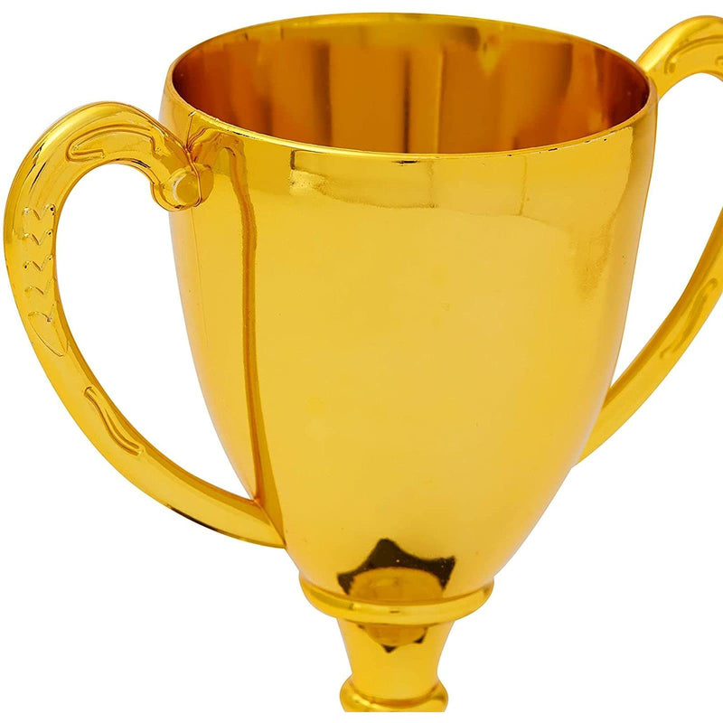 [Australia - AusPower] - 7 Inch Gold Plastic Awards and Trophies for Kids, Sports Tournaments, Birthday Party Games, Competitions, Championships (3 Pack) 