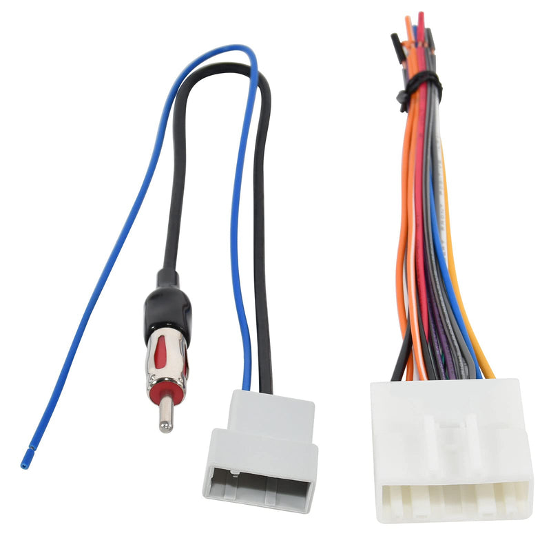 [Australia - AusPower] - RED WOLF Car Auto Radio Speaker Wire Harness and Antenna Adapter Cable Connector for Select 2007-2013 Nissan Infiniti Murano 