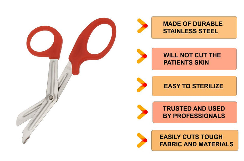 [Australia - AusPower] - NEW! 6 pcs EMT Trauma Shear Heavy Duty Assorted Rainbow, Ideal for EMS, Nurse, Medic, Police and Firefighter, Strong Enough to Cut A Penny in Half 