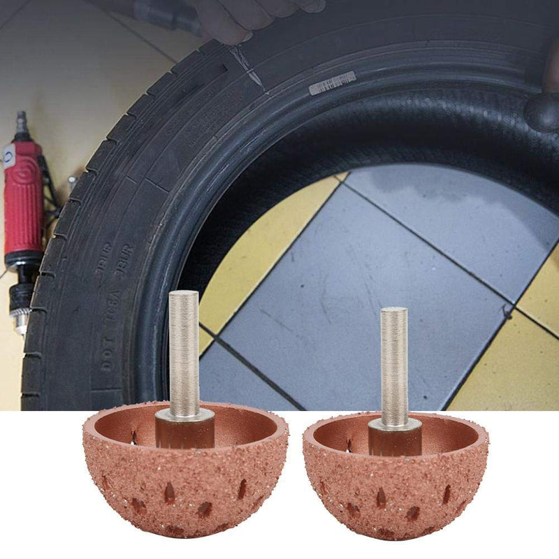 [Australia - AusPower] - 2Pcs Tungsten Buffing Wheels, Bowl Type Grinding Head Tungsten Steel Buffing Wheel for Tire Repair,Grinding Pad Grinder Power Tool Accessories 