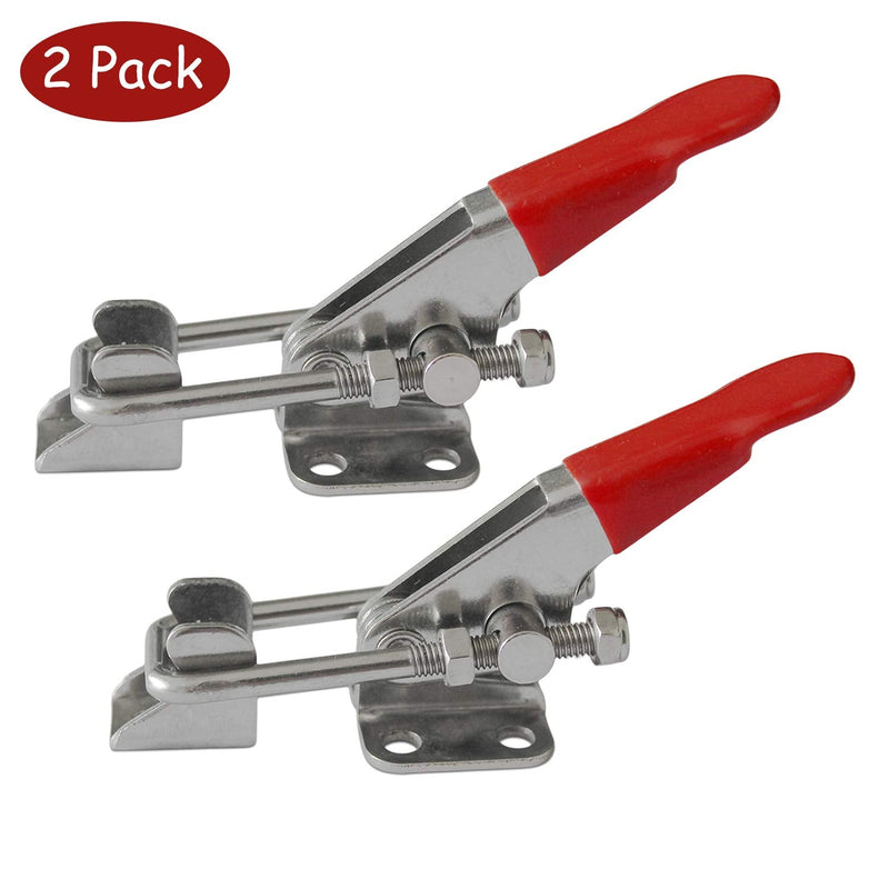 [Australia - AusPower] - CUKAYO 2pcs Heavy Duty Toggle Clamp, 304 Stainless Steel Adjustable U Bolt Holding Quick Release Latch Capacity 400LBs (40323-2pcs) 