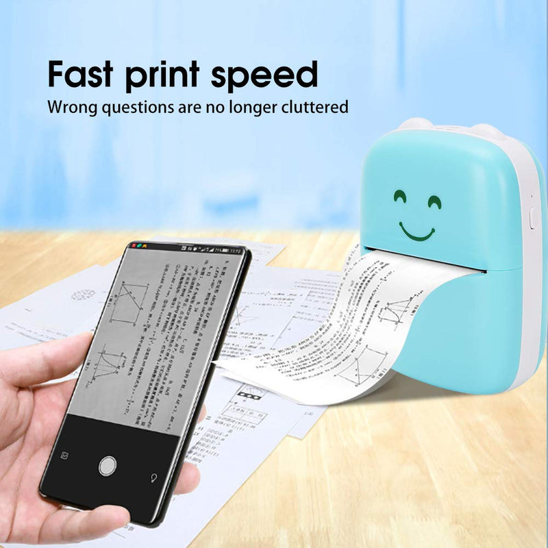 [Australia - AusPower] - Mini Pocket Printer, Wireless Bluetooth Mobile Printer for Photo, Notes, Study, Journal, Fun, Work 