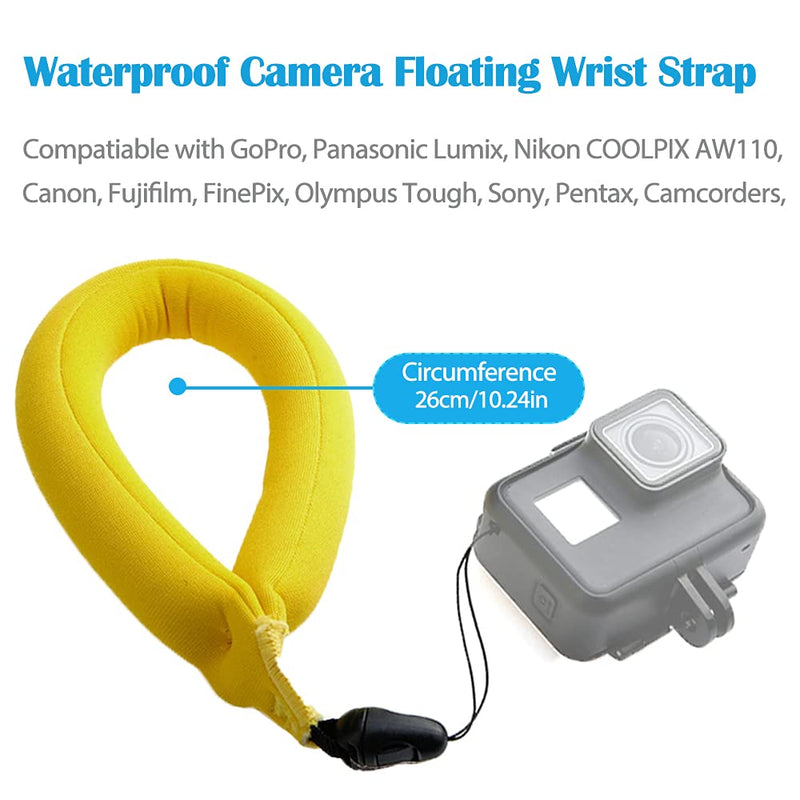 [Australia - AusPower] - Waterproof Camera Float Foam Strap Wrist Strap and Universal Floating Cellphone Case for Underwater Camera & Cellphones, Keys and Sunglasses,2 Pack 