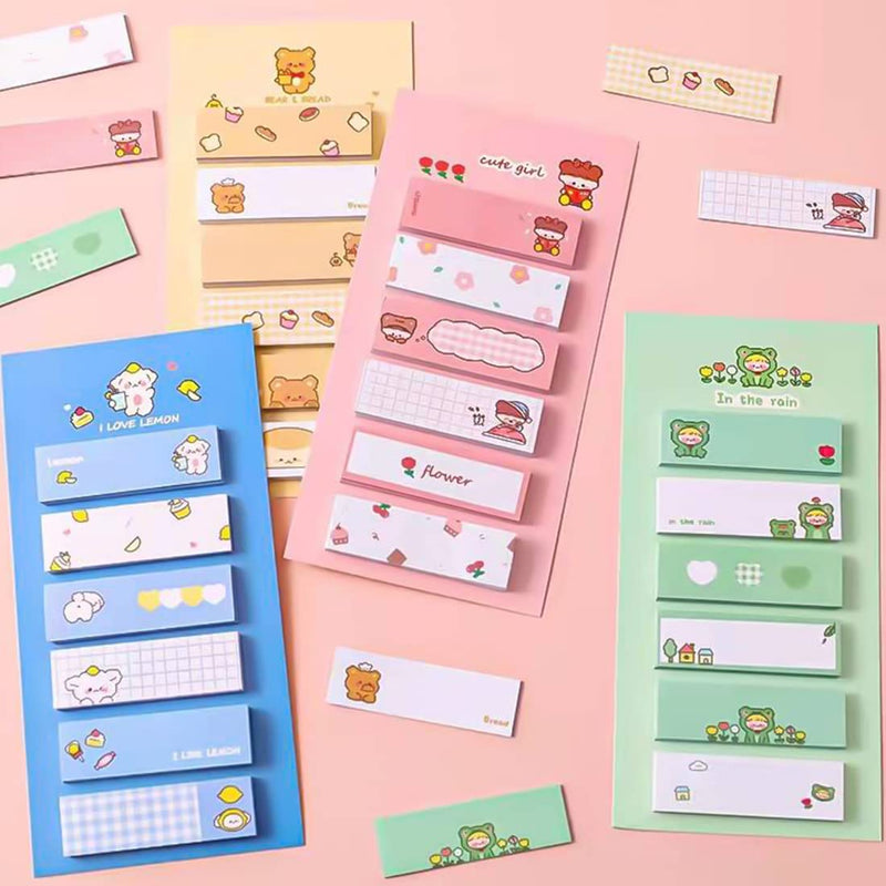 [Australia - AusPower] - Cute Index Sticker, Girl Cartoon Book Tags Sticky, Teaching Message Sticker, writable Document tab 