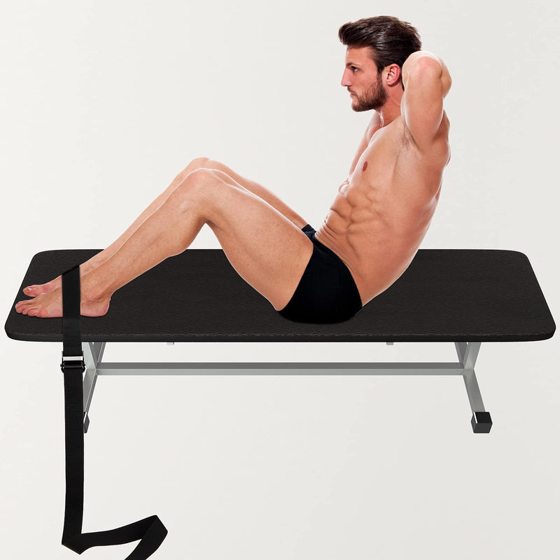 [Australia - AusPower] - Nordic Strap Nordic Hamstring Curl Strap Bench Hamstring Strap Fitness Curl Belt Gym Leg Strap Exercise Assisted Strap Belt Leg Muscles Exercising for Home Gym Women Men, Black 