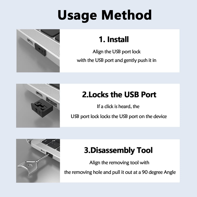 [Australia - AusPower] - 10Pcs USB Port Blocker with 1 Key,Locking USB Port/Dust Blocker,USB-A Dust Cap Female Port Plug Protector, Compatible with USB-A Ports,Computers,TVs,Routers (Red) 10+1 Red 