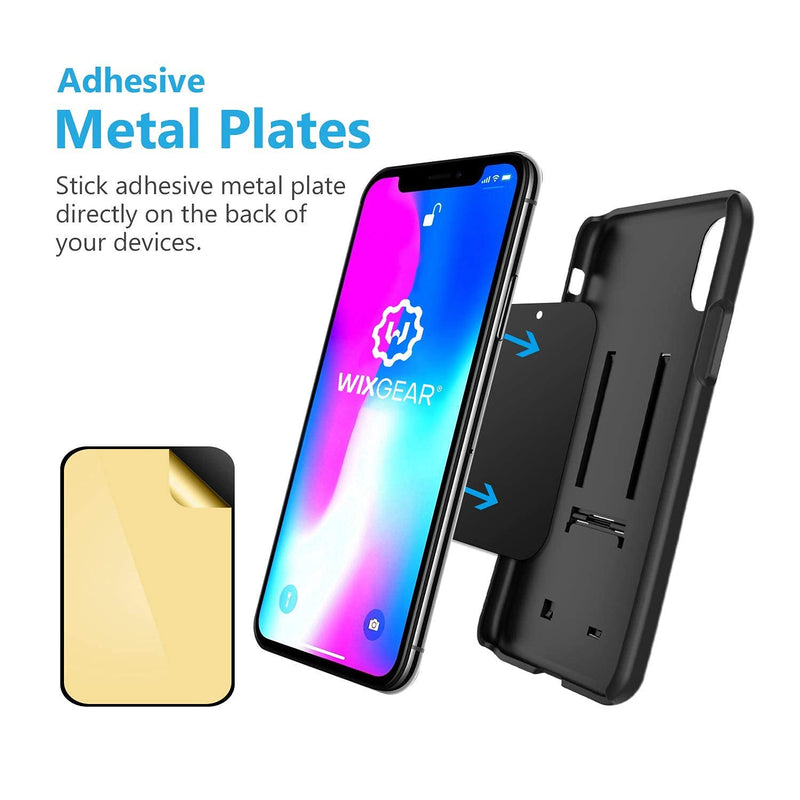 [Australia - AusPower] - WixGear Universal Air Vent Magnetic Phone Car Mount Holder with Fast Swift-Snap Technology for Smartphones and Mini Tablets, Black 1 Pack 