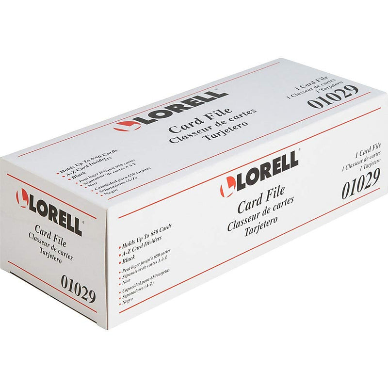 [Australia - AusPower] - Lorell Business Card File Flat Card File, Black/Clear (LLR01029) 