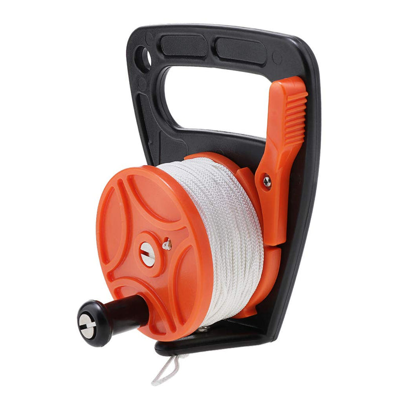[Australia - AusPower] - Seafard Compact 150ft Scuba Dive Reel Kayak Anchor with Thumb Stopper for Safety Underwater Diving Snorkeling Red 