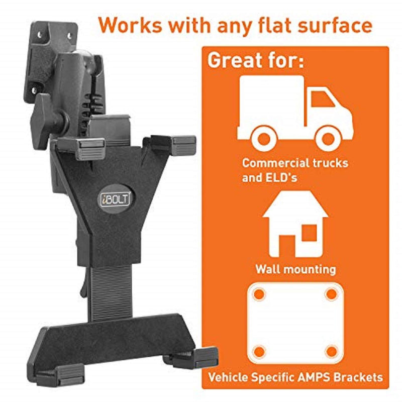 [Australia - AusPower] - iBOLT TabDock Bizmount AMPs - Heavy Duty Drill Base Mount for All 7" - 10" Tablets ( iPad , Samsung Tab ) for Cars, Desks, Countertops: Great for Commercial Vehicles, Trucks, Schools, and Businesses 