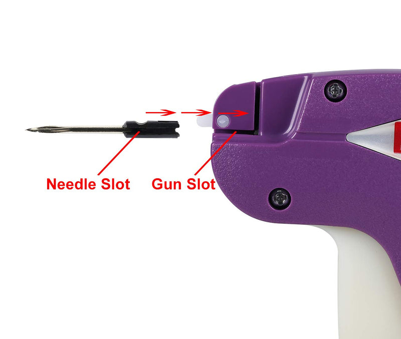 [Australia - AusPower] - PAG Standard Tagging Gun Price Tag Attacher Gun for Clothing with 5 Needles and 2000 2" Barbs Fasteners, Purple 