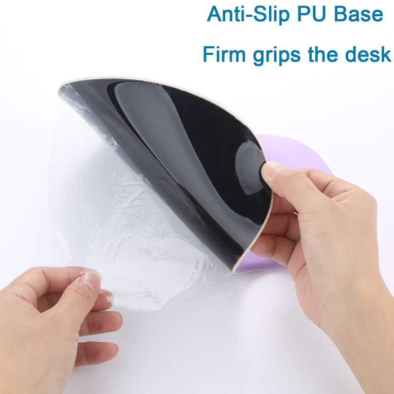 [Australia - AusPower] - Xinidc Ergonomic Computer Mouse Pad with Wrist Rest Support, Pain Relief Mouse Pad with Non-Slip PU Base for Home Office Working Studying (Purple) Purple 