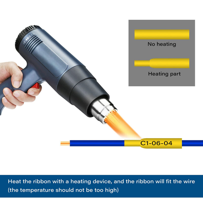 [Australia - AusPower] - NineLeaf 2 Roll Black on Yellow Heat Shrink Tubes Label Tape Compatible for Brother HSe-621 HSe621 HS621 HS-621 for P-Touch PT1180 PTD200 PT1090 Label Maker - 8.8mm (0.34inch) x 1.5m (4.92ft) 8.8 mm (0.34 inch) 