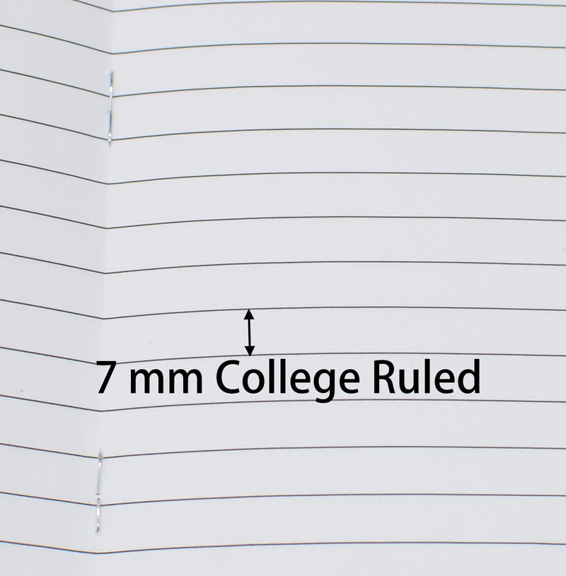 [Australia - AusPower] - 12 Pcs 4.9 Inch x 3.5 Inch Pocket Notebook 24 Sheets (48 Pages) 7mm College Ruled Portable Steno Notebooks Mini Notepads (12) 12 