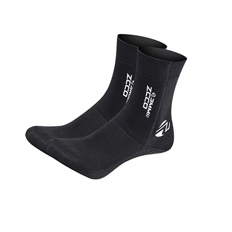 [Australia - AusPower] - ZCCO 3mm Neoprene Diving Socks,Beach Water Socks for Men Women Youth,Swim Socks for Diving,Snorkeling,Surfing,Water Sports Black XX-Small 