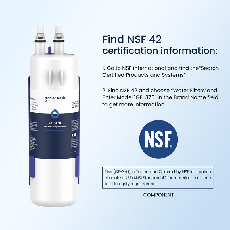 [Australia - AusPower] - GLACIER FRESH W1029537A Refrigerator Water Filter Compatible with W10295370A, EDR1RXD1, Filter 1, W10295370, P4RFWB, P8RFWB2L, 46-9930, 46-9081 Refrigerator Water Filter | Pack of 1 