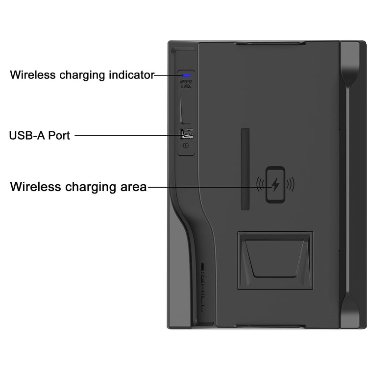 [Australia - AusPower] - SIGHILL QI Wireless Car Phone Charger Honda Accessories for (2017-2019) CR-V/CRV Hybrid All Models. Qi 15W MAX, 2-Port Type 