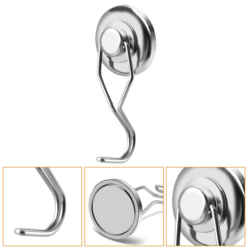 [Australia - AusPower] - DIYMAG Swivel Swing Powerful Magnetic Hooks, 100LB (7 Pack) Strong Heavy Duty Neodymium Magnet Hooks Great for Grill, Refrigerator, Kitchen, Office-Length 68mm(2.67in), Diameter 32mm(1.26in) 100lbs 7P 