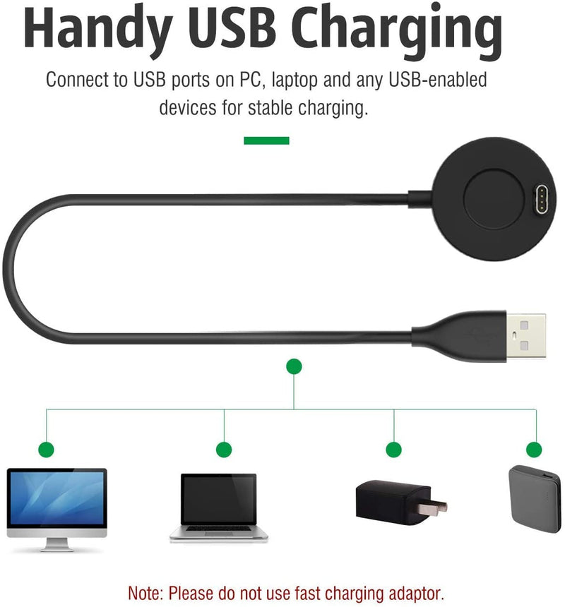 [Australia - AusPower] - Charger Compatible with Garmin Fenix 5/5S/5X, Fenix 6/6S/6X, Fenix 7/7S/7X Charger Charging Stand, Charging Dock Station Cradle Holder Accessory with 1m USB Cable for Vivoactive 3/4 Smartwatch 2Black 
