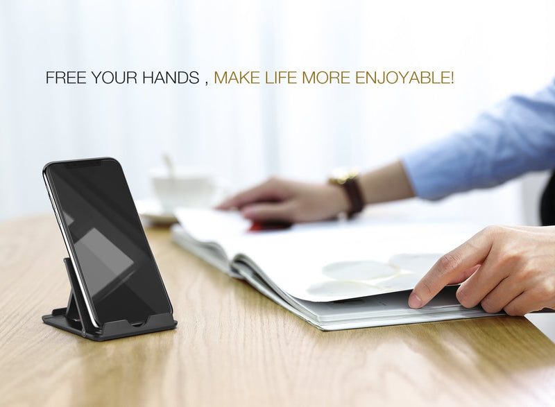 [Australia - AusPower] - MoKo [2 Pack Phone/Tablet Stand, Foldable Desktop Holder for 4-11" Devices, Fit with iPhone 13 Pro Max/13, iPhone 12/12 pro Max/11/Xs Max, iPad Air 4/Mini 6 2021, iPad 9th 10.2, Galaxy S20, Black 