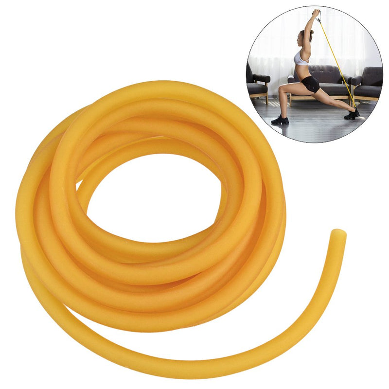 [Australia - AusPower] - Nydotd Natural Latex Rubber Band, 16.4ft / 5m, 6x9mm Rubber Tube Tubing for Slingshot Catapult Elastic Parts Rocket Outdoor Hunting, Yellow 