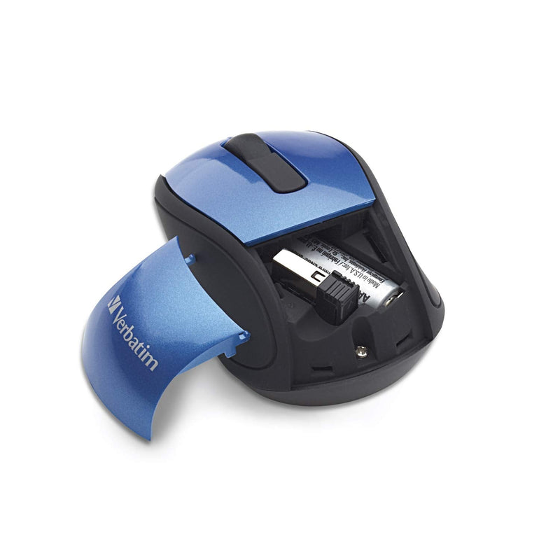 [Australia - AusPower] - Verbatim 2.4G Wireless Mini Travel Optical Mouse with Nano Receiver for Mac and PC - Blue 