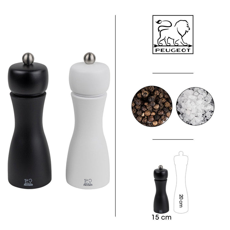 [Australia - AusPower] - Peugeot Tahiti 8 Inch Black Pepper Mill and White Salt Mill Set 8-Inch 