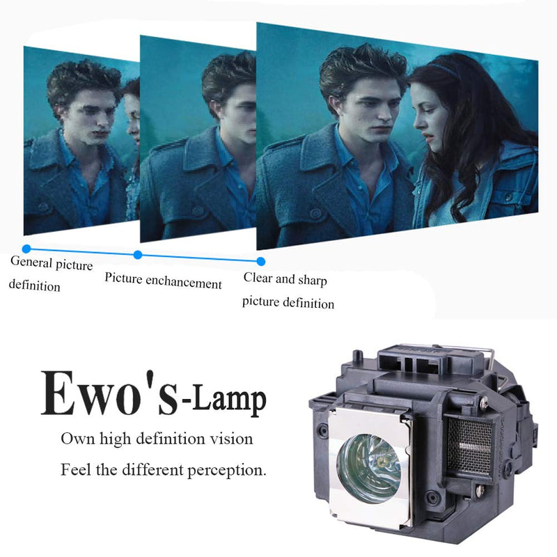 [Australia - AusPower] - EWO'S ELP54 Replacement Projector Lamp Bulb for Epson ELPLP54/ELPLP58 Powerlite Home Cinema 705HD S7 S9 X9 S8 X7 EX31 EX51 EX71 EX5200 EX7200 EX3200 S10 H310A H311A H331A H368A H369A H376A Projectors 1 Count (Pack of 1) 