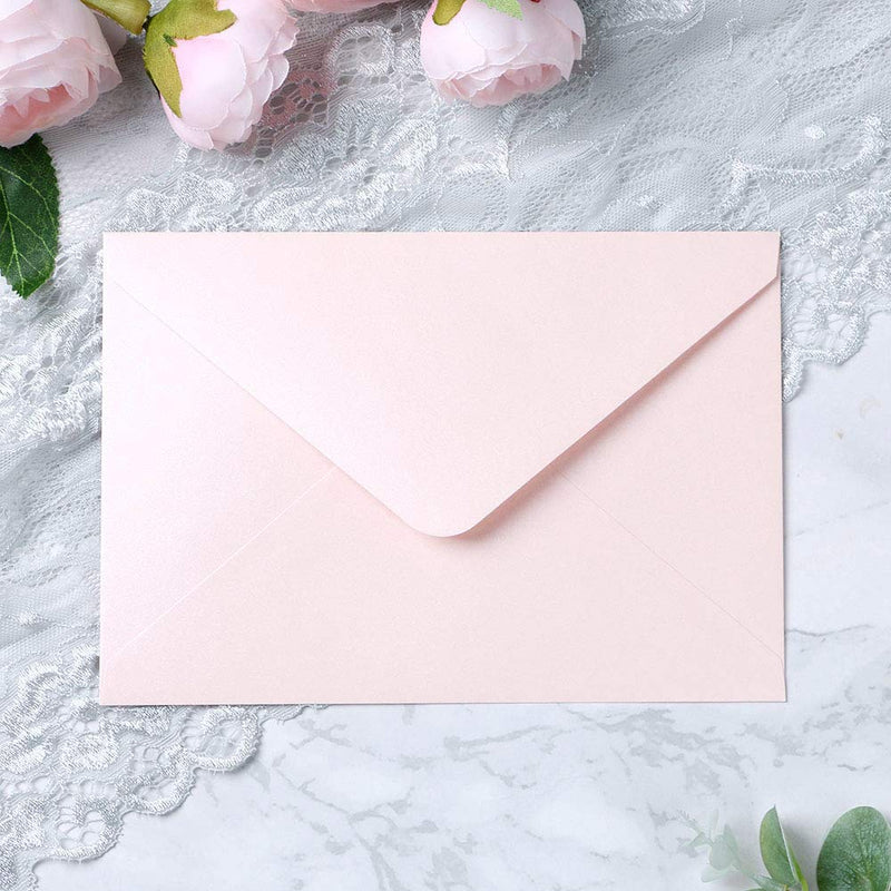 [Australia - AusPower] - PONATIA 50 Pieces/Lot 5.35 x 7.7 inches, Perfect for 5''x7'' Weddings, Invitation Cards,Graduation Invite (Blush Pink) Blush Pink 
