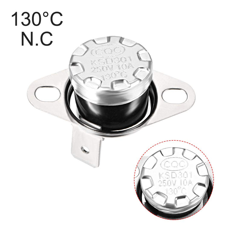 [Australia - AusPower] - uxcell KSD301 Thermostat 130°C/266°F Normally Closed N.C Adjust Snap Disc Temperature Switch for Microwave,Oven,Coffee Maker 5pcs 