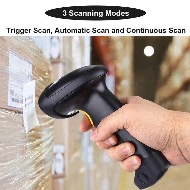 [Australia - AusPower] - TEEMI Wireless Barcode Scanner with Optional Stand Handheld Automatic 1D Laser Rechargeable Bar Code Reader for Windows PC Mac OS Linux Plug and Play (No Stand) No stand 