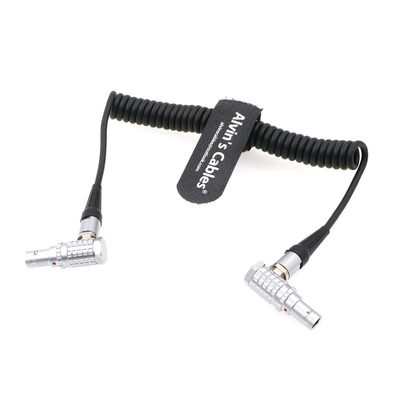 [Australia - AusPower] - Alvin's Cables TIME Code Coiled Cable for Sound Devices ZAXCOM DENECKE XL-LL Roll Right Angle 5 Pin Male to Male double Right Angle 5 pin 