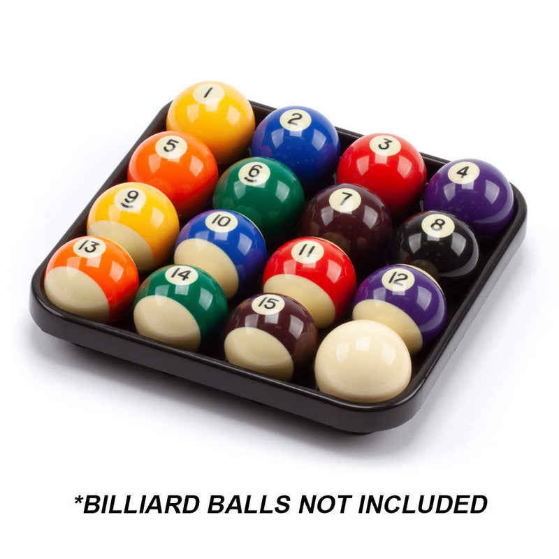 [Australia - AusPower] - GSE Games & Sports Expert Black Plastic Pool Ball Carrying Tray for Full Set Regulation Size Billiard Balls 