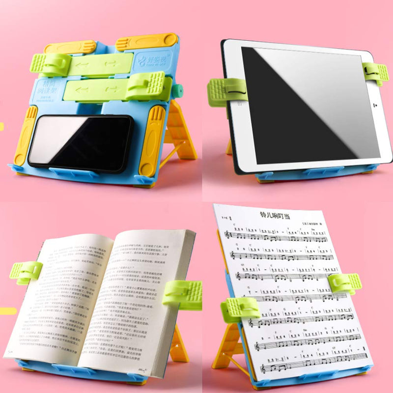 [Australia - AusPower] - Byg Book Holder for Reading Hands Free, Foldable Adjustable Book Stand for Textbooks Cookbooks Magazine Music Kindle Stand Holder Gifts for Child,Friend,Family (Pink) Pink 