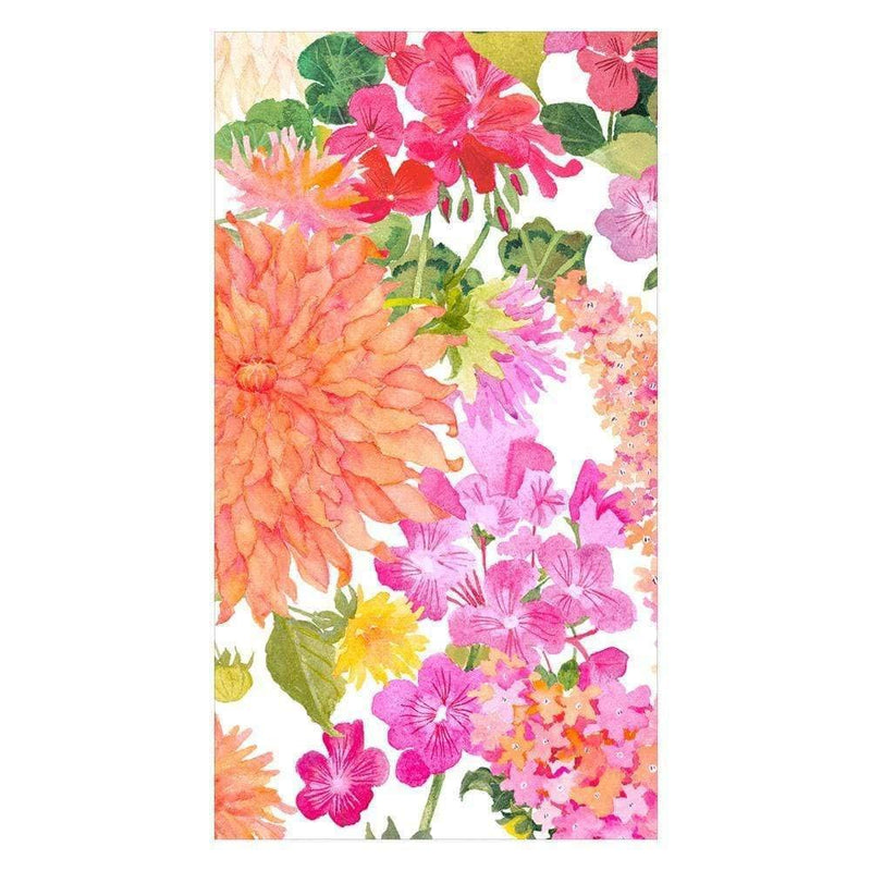[Australia - AusPower] - Caspari Summer Blooms Paper Guest Towel Napkins - Two Packs of 15 2 