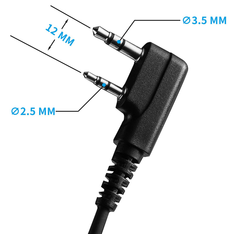 [Australia - AusPower] - Radioddity E002 Walkie Talkies Air Acoustic Earpiece Adjustable Volume Headset Compatible with Baofeng UV-5R BF-888S BF-F8HP Radioddity GA-2S GA-5S R2 Kenwood Two Way Radio (1 Pack) 